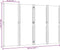 vidaXL - Kamerscherm - met - 4 - panelen - 280x180 - cm - donkerblauw