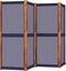 vidaXL - Kamerscherm - met - 4 - panelen - 280x180 - cm - donkerblauw