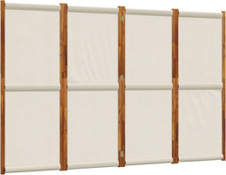 vidaXL - Kamerscherm - met - 4 - panelen - 280x180 - cm - lichtgrijs