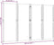 vidaXL - Kamerscherm - met - 4 - panelen - 280x180 - cm - lichtgrijs