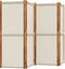 vidaXL - Kamerscherm - met - 4 - panelen - 280x180 - cm - lichtgrijs