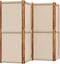 vidaXL - Kamerscherm - met - 4 - panelen - 280x180 - cm - taupe