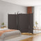 vidaXL - Kamerscherm - met - 4 - panelen - 346x180 - cm - stof - bruin