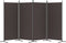 vidaXL - Kamerscherm - met - 4 - panelen - 346x180 - cm - stof - bruin