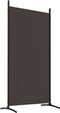 vidaXL - Kamerscherm - met - 4 - panelen - 346x180 - cm - stof - bruin