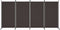 vidaXL - Kamerscherm - met - 4 - panelen - 346x180 - cm - stof - bruin