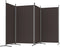 vidaXL - Kamerscherm - met - 4 - panelen - 346x180 - cm - stof - bruin