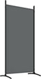 vidaXL - Kamerscherm - met - 4 - panelen - 346x180 - cm - stof - antracietkleurig