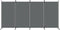 vidaXL - Kamerscherm - met - 4 - panelen - 346x180 - cm - stof - antracietkleurig