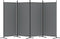 vidaXL - Kamerscherm - met - 4 - panelen - 346x180 - cm - stof - antracietkleurig