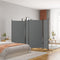 vidaXL - Kamerscherm - met - 4 - panelen - 346x180 - cm - stof - antracietkleurig