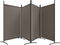vidaXL - Kamerscherm - met - 4 - panelen - 346x180 - cm - stof - antracietkleurig