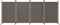 vidaXL - Kamerscherm - met - 4 - panelen - 346x180 - cm - stof - antracietkleurig