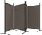 vidaXL - Kamerscherm - met - 4 - panelen - 346x180 - cm - stof - antracietkleurig