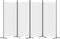 vidaXL - Kamerscherm - met - 4 - panelen - 346x180 - cm - stof - wit