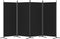 vidaXL - Kamerscherm - met - 4 - panelen - 346x180 - cm - stof - zwart