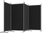vidaXL - Kamerscherm - met - 4 - panelen - 346x180 - cm - stof - zwart