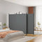 vidaXL - Kamerscherm - met - 4 - panelen - 698x180 - cm - stof - antracietkleurig