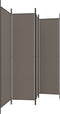 vidaXL - Kamerscherm - met - 4 - panelen - 698x180 - cm - stof - antracietkleurig