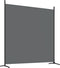 vidaXL - Kamerscherm - met - 4 - panelen - 698x180 - cm - stof - antracietkleurig