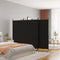 vidaXL - Kamerscherm - met - 4 - panelen - 698x180 - cm - stof - zwart
