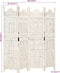 vidaXL - Kamerscherm - met - 4 - panelen - handgesneden - 160x165 - cm - mangohout - wit