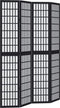 vidaXL - Kamerscherm - met - 4 - panelen - massief - paulowniahout - zwart