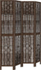 vidaXL - Kamerscherm - met - 4 - panelen - massief - paulowniahout - donkerbruin