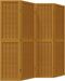 vidaXL - Kamerscherm - met - 4 - panelen - massief - paulowniahout - bruin