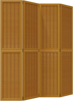 vidaXL - Kamerscherm - met - 4 - panelen - massief - paulowniahout - bruin