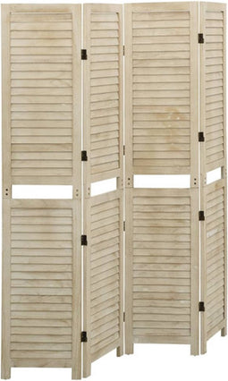 vidaXL - Kamerscherm - met - 4 - panelen - massief - paulowniahout