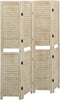 vidaXL - Kamerscherm - met - 4 - panelen - massief - paulowniahout