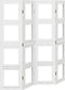 vidaXL - Kamerscherm - met - 4 - panelen - massief - paulowniahout - wit