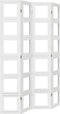 vidaXL - Kamerscherm - met - 4 - panelen - massief - paulowniahout - wit