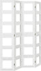 vidaXL - Kamerscherm - met - 4 - panelen - massief - paulowniahout - wit