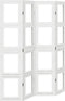 vidaXL - Kamerscherm - met - 4 - panelen - massief - paulowniahout - wit