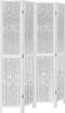 vidaXL - Kamerscherm - met - 4 - panelen - massief - paulowniahout - wit