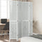 vidaXL - Kamerscherm - met - 4 - panelen - massief - paulowniahout - wit