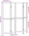 vidaXL - Kamerscherm - met - 4 - panelen - massief - paulowniahout - donkerbruin