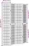 vidaXL - Kamerscherm - met - 4 - panelen - massief - paulowniahout - zwart