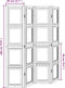 vidaXL - Kamerscherm - met - 4 - panelen - massief - paulowniahout - wit