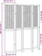 vidaXL - Kamerscherm - met - 4 - panelen - massief - paulowniahout - donkerbruin