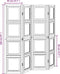 vidaXL - Kamerscherm - met - 4 - panelen - massief - paulowniahout - wit