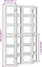 vidaXL - Kamerscherm - met - 4 - panelen - massief - paulowniahout - wit