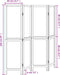 vidaXL - Kamerscherm - met - 4 - panelen - massief - paulowniahout - wit