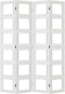 vidaXL - Kamerscherm - met - 4 - panelen - massief - paulowniahout - wit