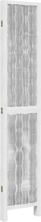 vidaXL - Kamerscherm - met - 4 - panelen - massief - paulowniahout - wit