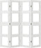 vidaXL - Kamerscherm - met - 4 - panelen - massief - paulowniahout - wit