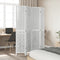 vidaXL - Kamerscherm - met - 4 - panelen - massief - paulowniahout - wit
