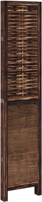 vidaXL - Kamerscherm - met - 4 - panelen - massief - paulowniahout - donkerbruin